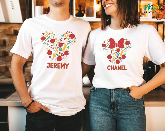 Custom Name Teacher Shirt, Personalized School Shirt, Disney Teacher Shirt, Back to School Shirt, First Day of School Shirt, Teacher Gift