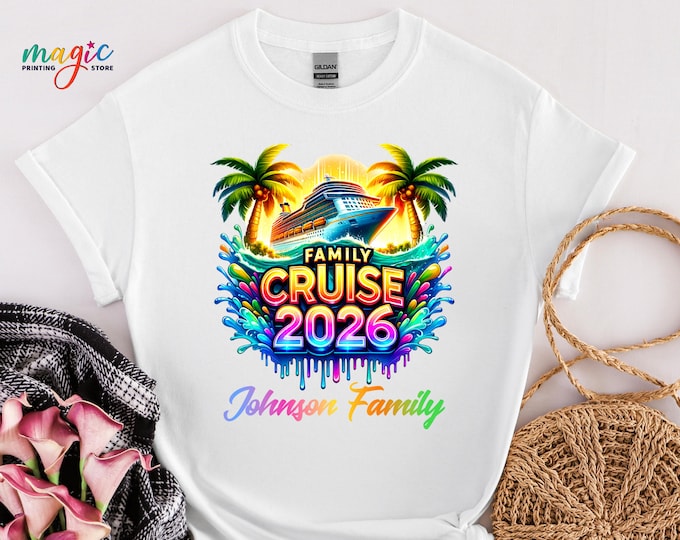 Custom Family Cruise 2026 Shirt, Personalized Vacation Tee, Cruise Squad Gift, Summer Travel Tshirt