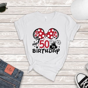 50th Birthday Shirt, Disney Birthday Tee, Minnie 50 Years Old Shirt, Gift For 50th Birthday, 50th Birthday Shirt For Women, My 50th Birthday zdjęcie 2