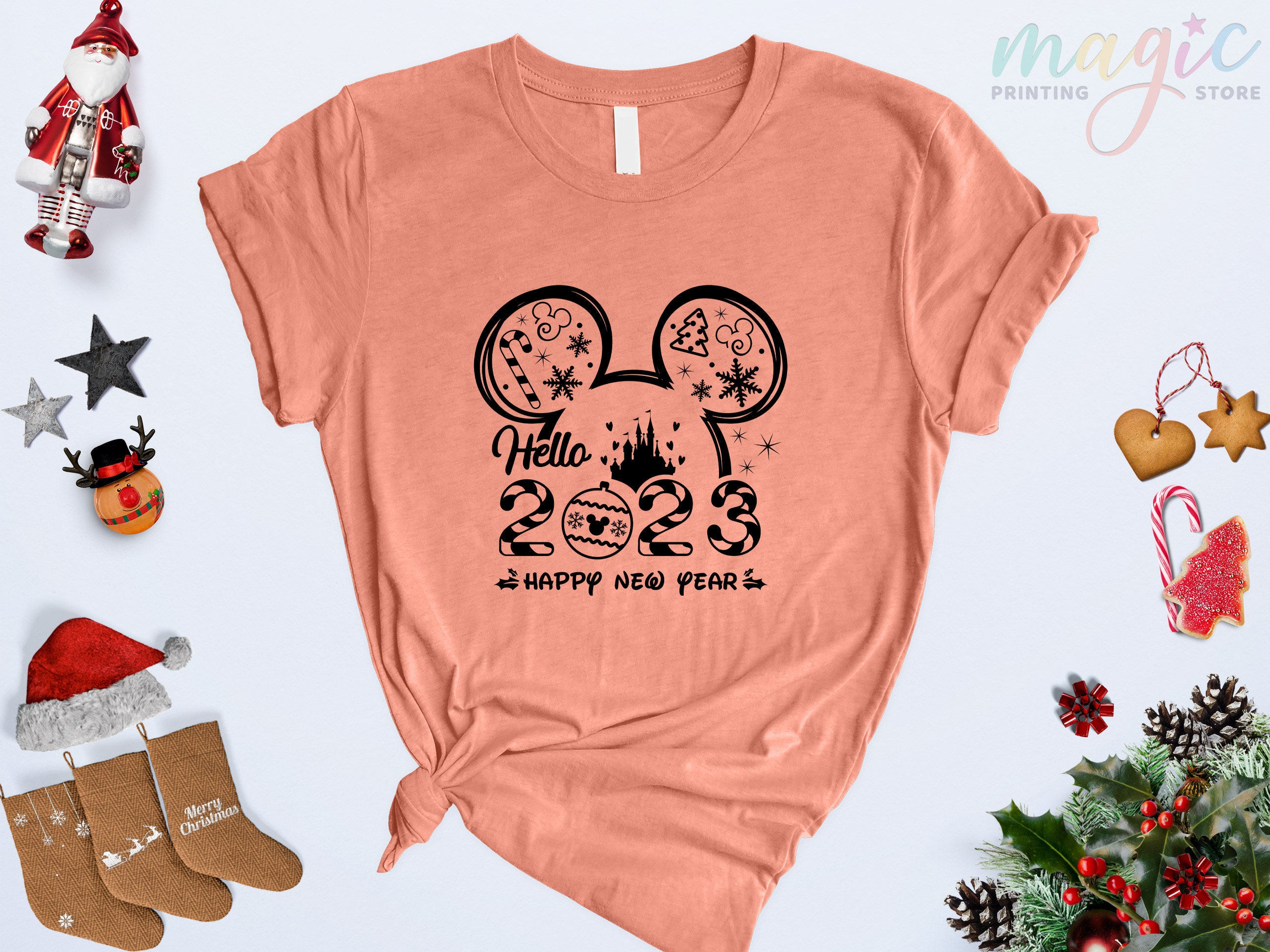 Discover Mouse Happy New Year 2023, Mickey Hello 20223 Shirt, Disney New Year Shirt, Xmas Sweatshirt,Mickey Minnie Shirt,Disney Mickey New Year Shirt