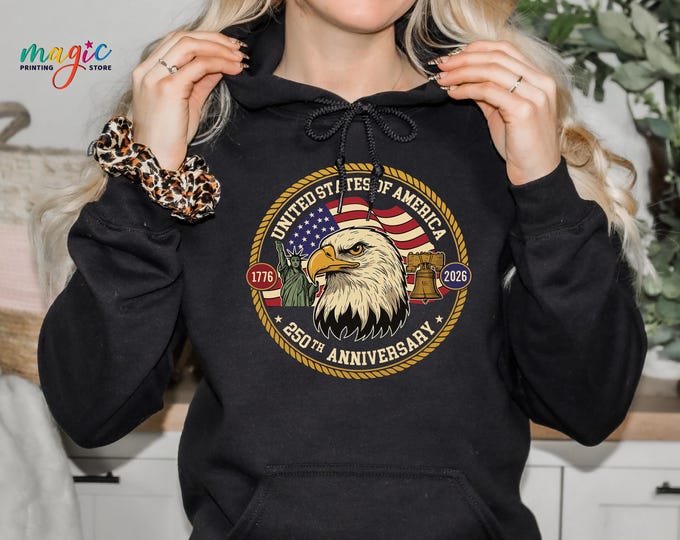 United States of America 250th Anniversary Sweatshirt, Patriotic Eagle USA Shirt, 1776–2026 Independence Day Gift