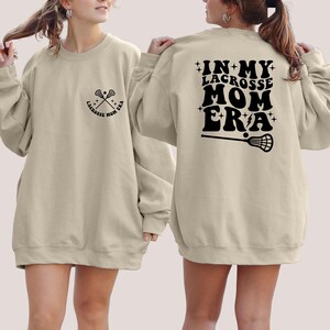 Lacrosse Mom Era Sweatshirt, Retro LAX Mama Comfort Colors® Crewneck image 3