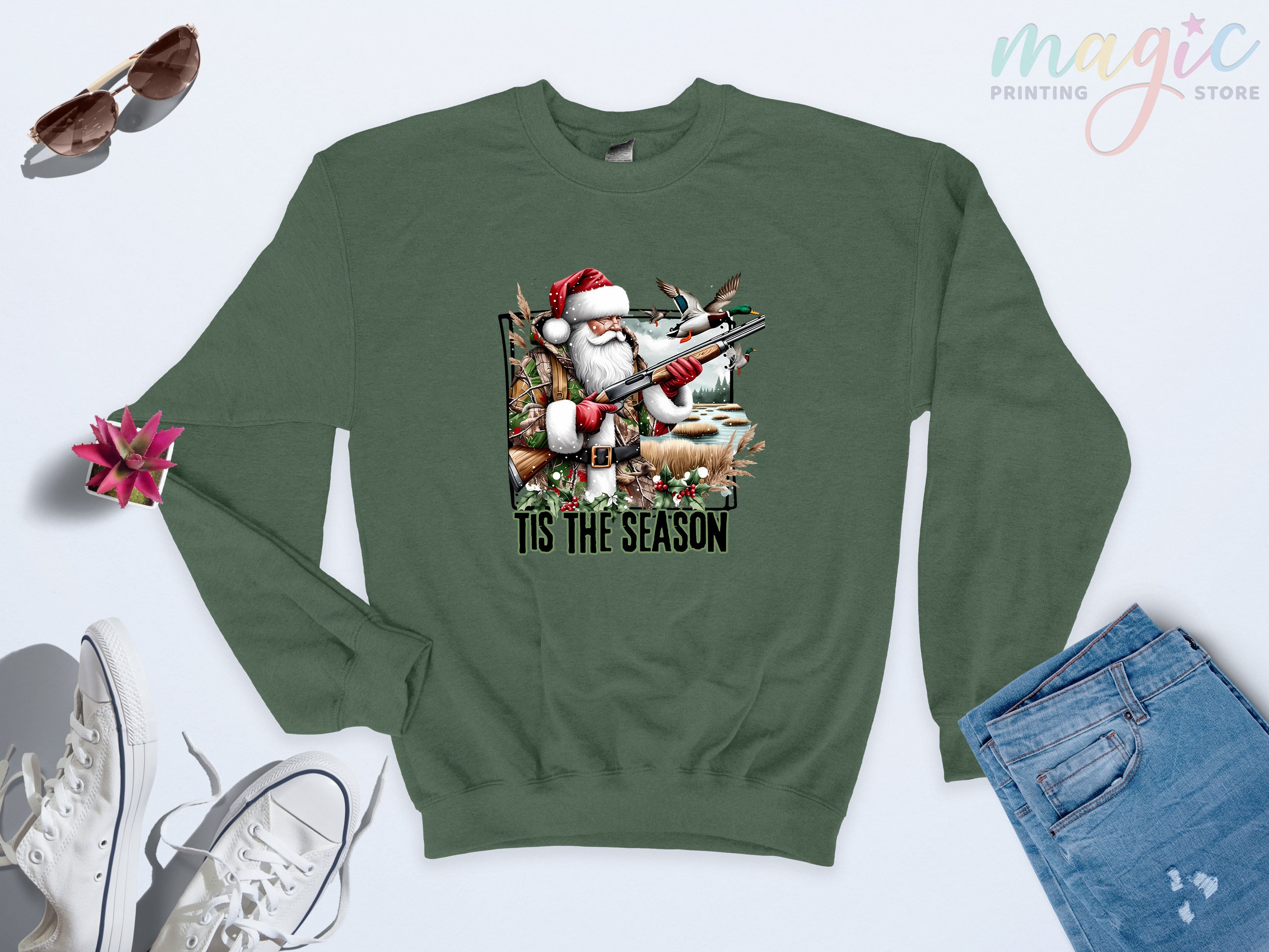 Santa duck hunting hoodie best sale