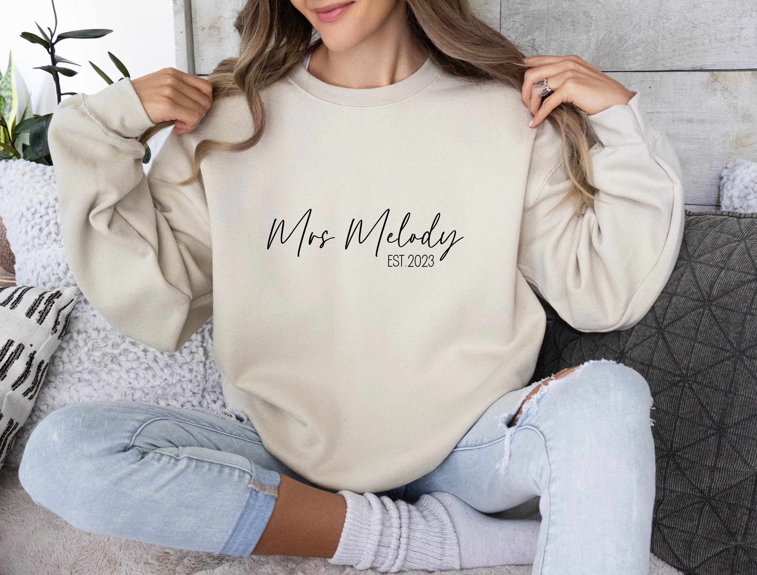 Personalized bride sweatshirt cheap