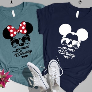 Mickey Aviator Shirt, Minnie Sunglasses Shirts , My First  Disney Trip 2024 Shirt, Disney Castle Shirt, Disneyland Shirt, Disneyworld Tshirt