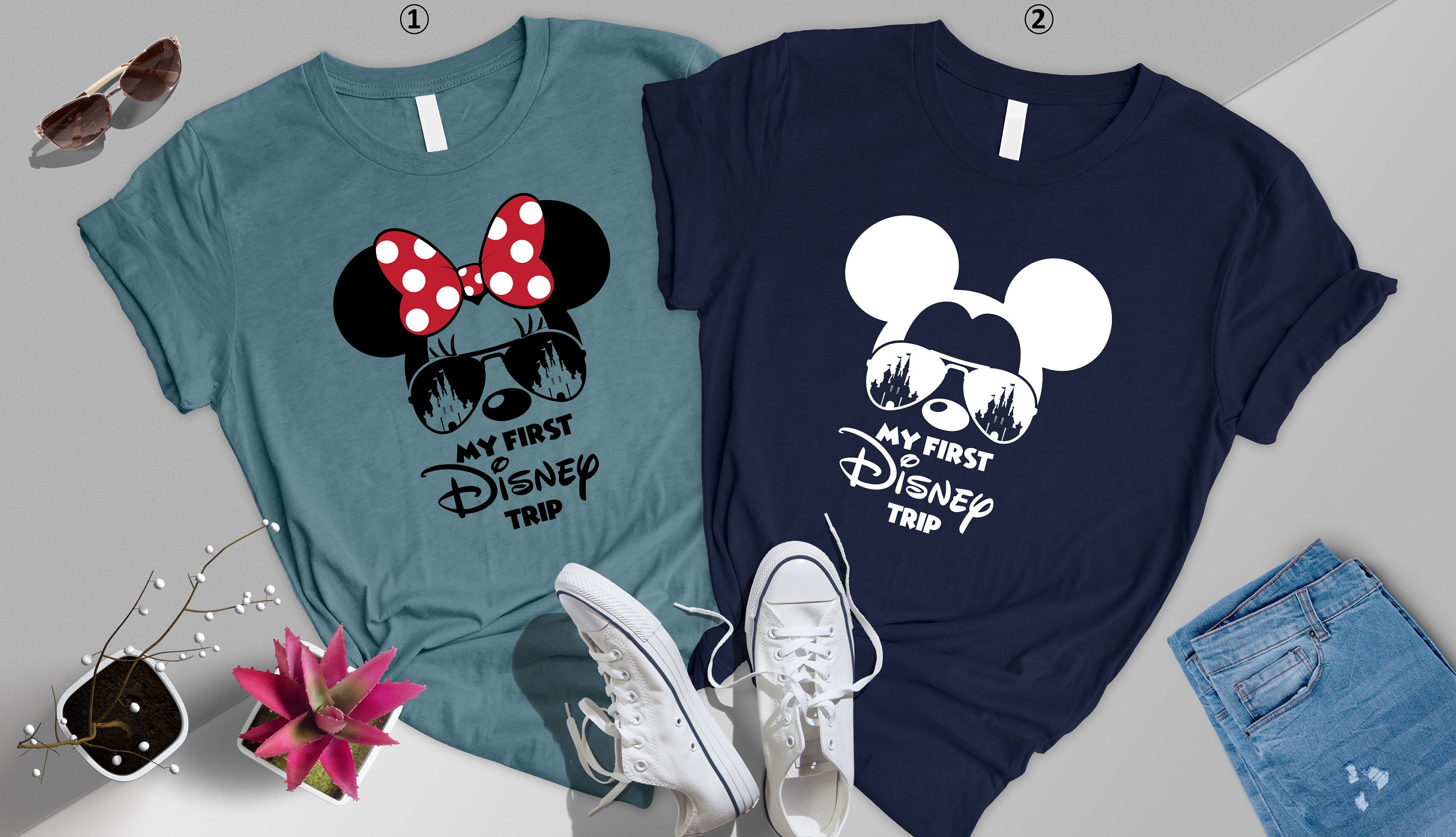 Mickey Aviator Shirt, Minnie Sunglasses Shirts , My First Disney