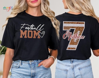 Custom Football Mom Shirt, Football Mama Shirt, Football Shirt Women, Personalized Football Shirt