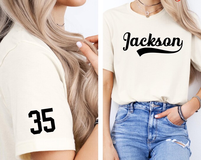 Personalized Sports Name and Number Shirt, Custom Sport Shirt, Sport Shirts, Custom Name Shirt, Sports Fan Shirt, Game Day Shirt,Sports Gift
