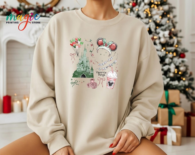 Disneyland Coquette Bow Christmas Sweatshirt, Mickey Xmas Hoodie, Disneyworld Trip Shirt, Christmas Gift, Holiday Season