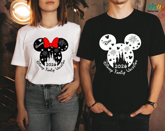 Custom Disneyworld Shirts, Personalized Disneyland Shirt, Matching Disney Tee, Mickey Minnie Shirt, Disney Family Trip