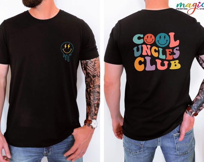 Cool Uncles Club Shirt, Funny Uncle Shirt, Retro Uncle Shirt, Uncle Gift, Uncle Announcement, Uncle Birthday Shirt, Brother Gifts
