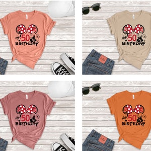 50th Birthday Shirt, Disney Birthday Tee, Minnie 50 Years Old Shirt, Gift For 50th Birthday, 50th Birthday Shirt For Women, My 50th Birthday zdjęcie 4