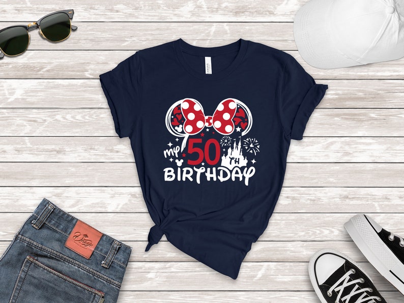 50th Birthday Shirt, Disney Birthday Tee, Minnie 50 Years Old Shirt, Gift For 50th Birthday, 50th Birthday Shirt For Women, My 50th Birthday zdjęcie 3