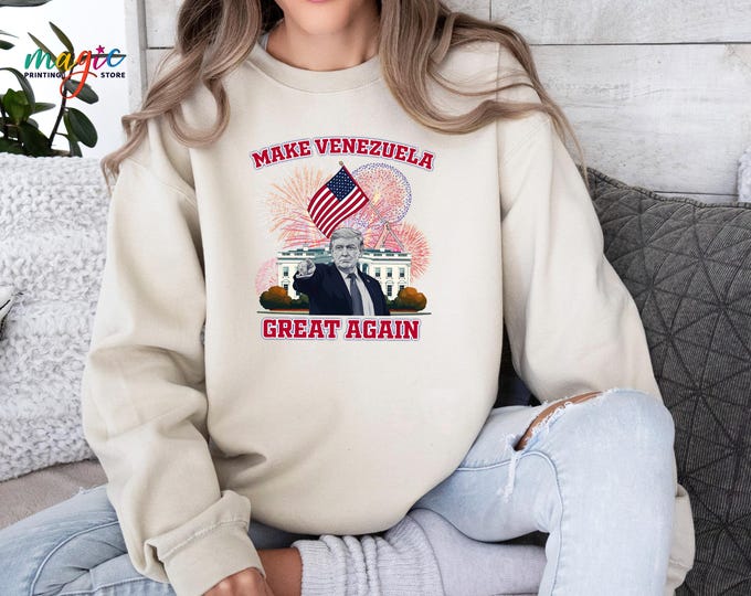 Make Venezuela Great Again Sweatshirt, Patriotic Flag Sweater, International Pride Hoodie, Political Gifts, Red White and Blue Shirt