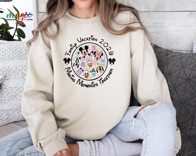 Disneyland Family Vacation 2026 Sweatshirt, Disneyworld Family Trip, Magical Kingdom Hoodie