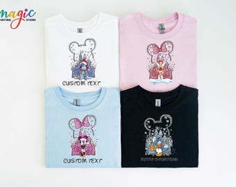 Personalized Disney Christmas Sweatshirt, Matching Family Xmas Sweater, Disneyland Holiday Gift