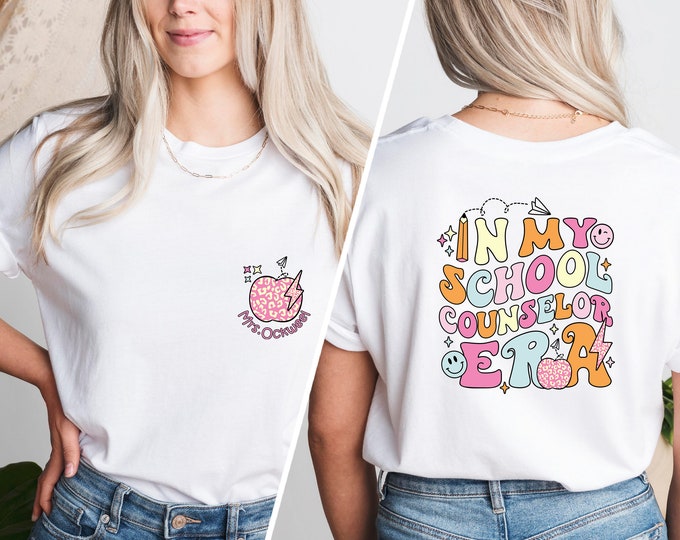 Custom Name Counselor Shirt, In My Teacher Era Shirt, School Counselor Shirt, Back to School Shirt,School Counselor Gift,School Therapist