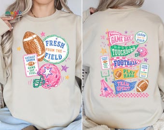 Football Season Sweatshirt, Football Mama Touchdown Sweater, Sports Team Game Day Outfit
