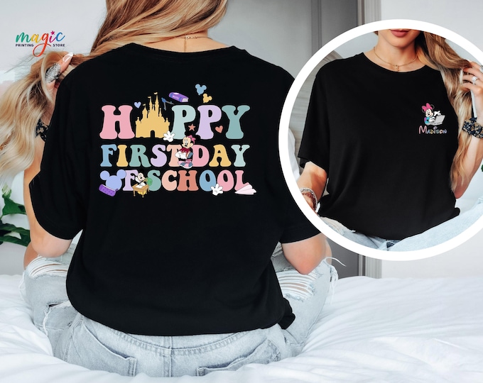 Custom Name Teacher Tshirt, Personalized First Day of School Shirt, Teacher Back to School Shirt, Teacher Appreciation, Custom teacher Gift