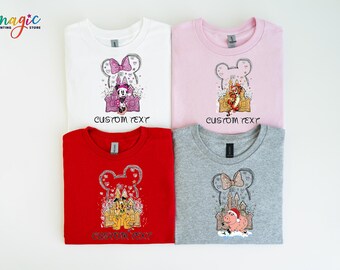 Custom Disney Xmas Sweatshirt, Christmas Matching Family Sweater, Magical Vacation Keepsake Gift