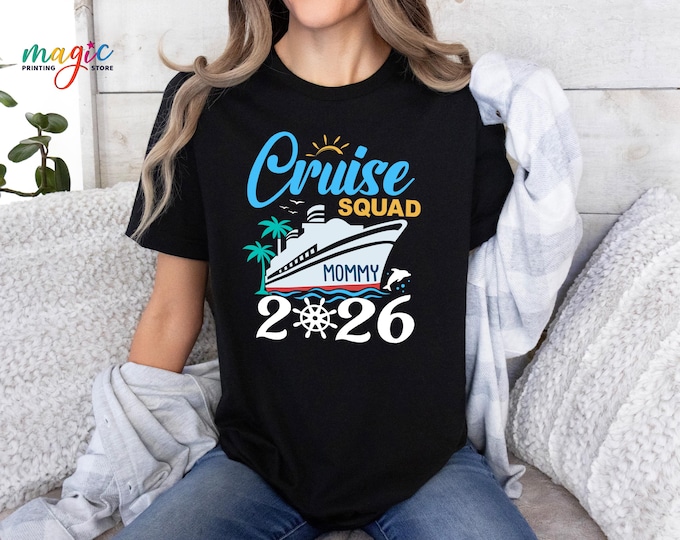 Custom Family Cruise Shirt, Personalized Vacation Squad 2026 Tshirt, Travel Gift