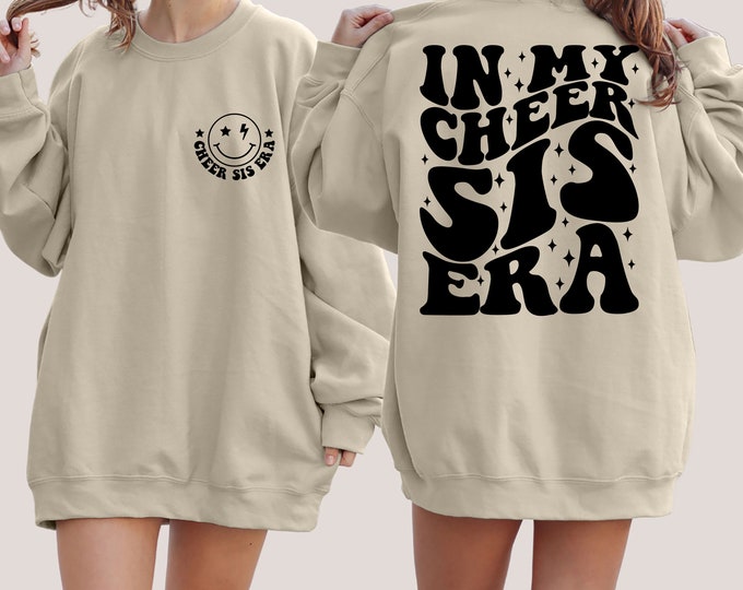 In My Cheer Sister Era Sweatshirt,Cheer Sister Sweatshirt,Cheer Sweatshirt,Cheerleader Hoodie,Gift For Cheer Coach,Sister Gift From Sister