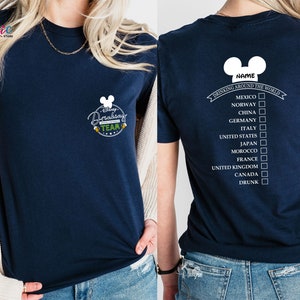 Custom Drinking Around the World Shirt, Custom Name Tshirt, Drinking Team Shirt, Epcot Disneyland Drink Shirt, Disneyworld Vacation Tee bild 5