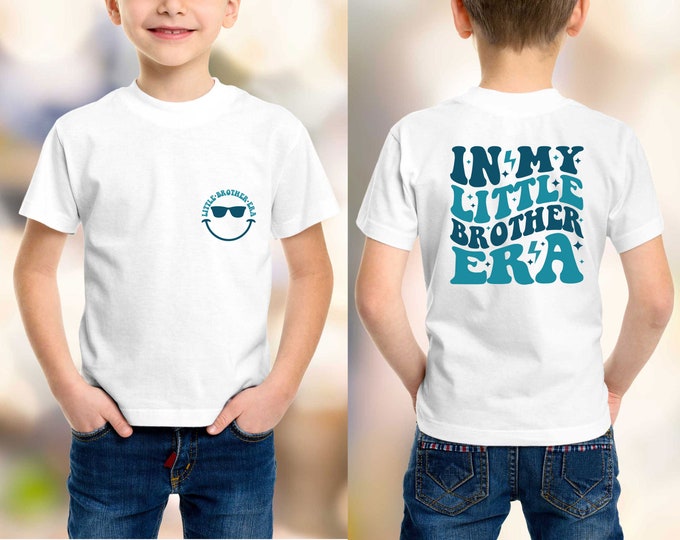 In My Little Brother Era T-shirt, Little Brother Shirt, Funny Toddler Tshirt, Little Bro Shirt, Trendy Kid Shirt, Cute Toddler Tee