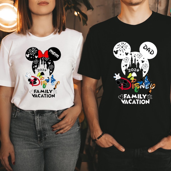 Custom Disney Family Vacation Shirt, Disney Family Trip 2026, Disneyland Matching Shirts, Family Disneyworld Shirt