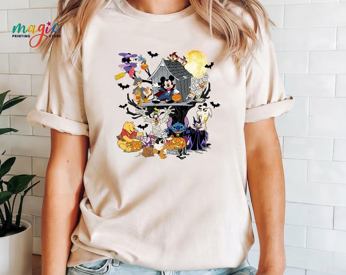 Mickey and Friends Halloween Shirt, Disney Halloween 2025 Shirt, Disney Halloween Matching Shirt, Disney Family Shirt, Halloween Shirt