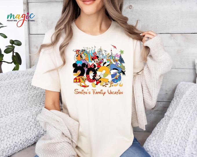 Custom Disney Family Vacation Tshirt, Family Disney Trip Shirt, Personalized Family Vacation Shirt, Disneyland Family Shirt, Disney Trip Tee