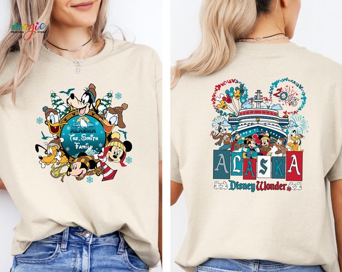 Custom Family Cruise Tshirt, Disney Alaska Shirt for Family, Personalized Cruise Shirt, Disney Vacation Shirt, Alaska Disney Wonder Shirt
