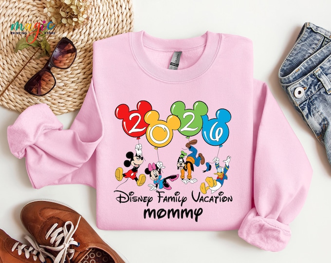 Custom 2026 Disney Family Vacation Shirt, Disneyworld 2026 Tshirt, Disneyland Trip Gift, Family Matching Shirt