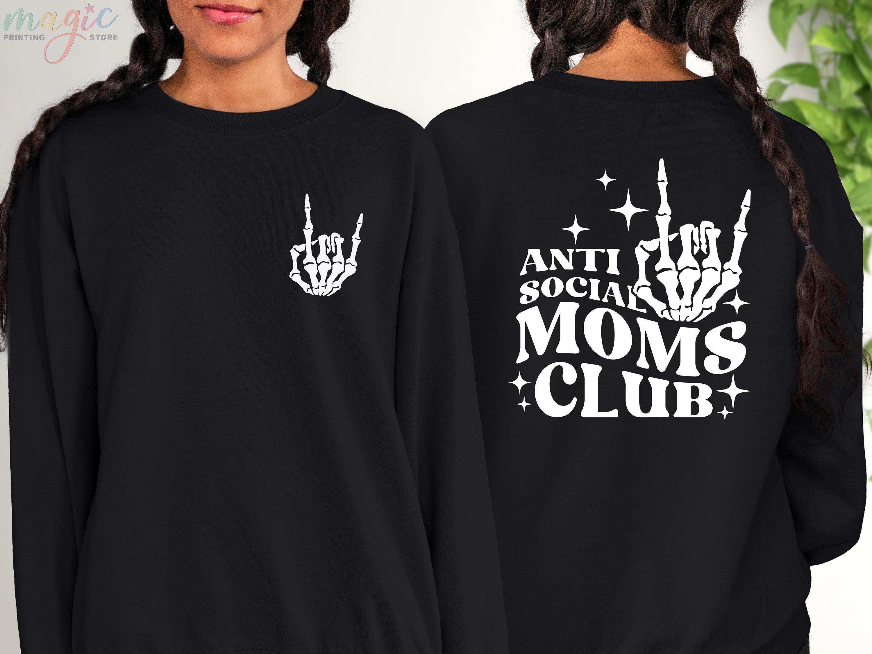  UniqueClothing Anti Social Moms Club Hoodies - Funny Mama Hoodie,  Mama Life Hoodie For Women S Black : Clothing, Shoes & Jewelry