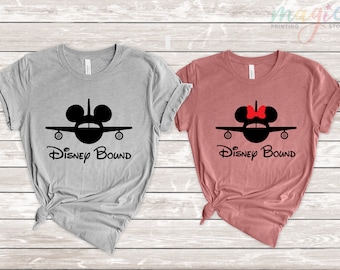 Disney Family Vacation Shirt, Disney Couple  Bound Airplane Tee