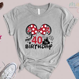 40th Disneyland Birthday Shirt, Minnie 40 Years Old Shirt, Comfort Colors® 40th Birthday Shirt For Women, 40th Birthday Tee,