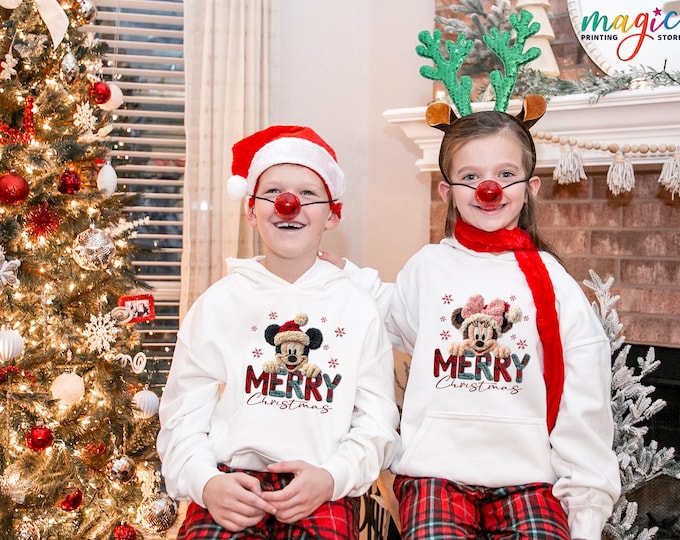 Disneyland Merry Christmas Sweatshirt, Mickey and Minnie Christmas Hoodie, Disneyworld Vacation Shirt, Holiday Season