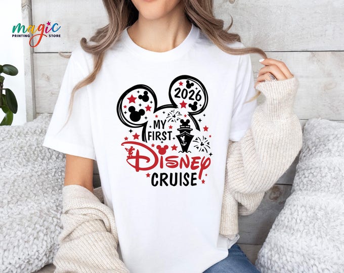 My First Disney Cruise 2026 Shirt, Disneyland Family Vacation TShirt, Mouse Ears Trip Matching Outfit