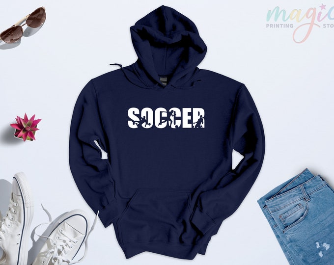 Soccer Hoodie, Football Sweatshirt, Soccer Gift, Soccer Player Shirt, Gift for Football Players, Sports Hoodie