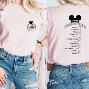 Custom Drinking Around the World Shirt, Custom Name Tshirt, Drinking Team Shirt, Epcot Disneyland Drink Shirt, Disneyworld Vacation Tee bild 6