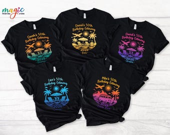 Custom Birthday Trip 2026 Shirt, 50th 60th Birthday Family Vacation Tee, Matching Group Shirt