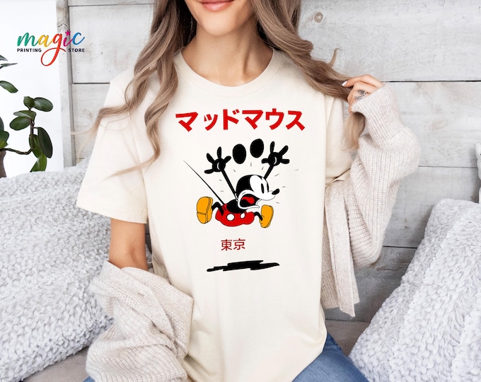 Mickey Japan Shirt, Japanese Mickey Tshirt, Disneyland Trip, Disney Tokyo Style, Japan Lover Shirt, Gift for Japanese