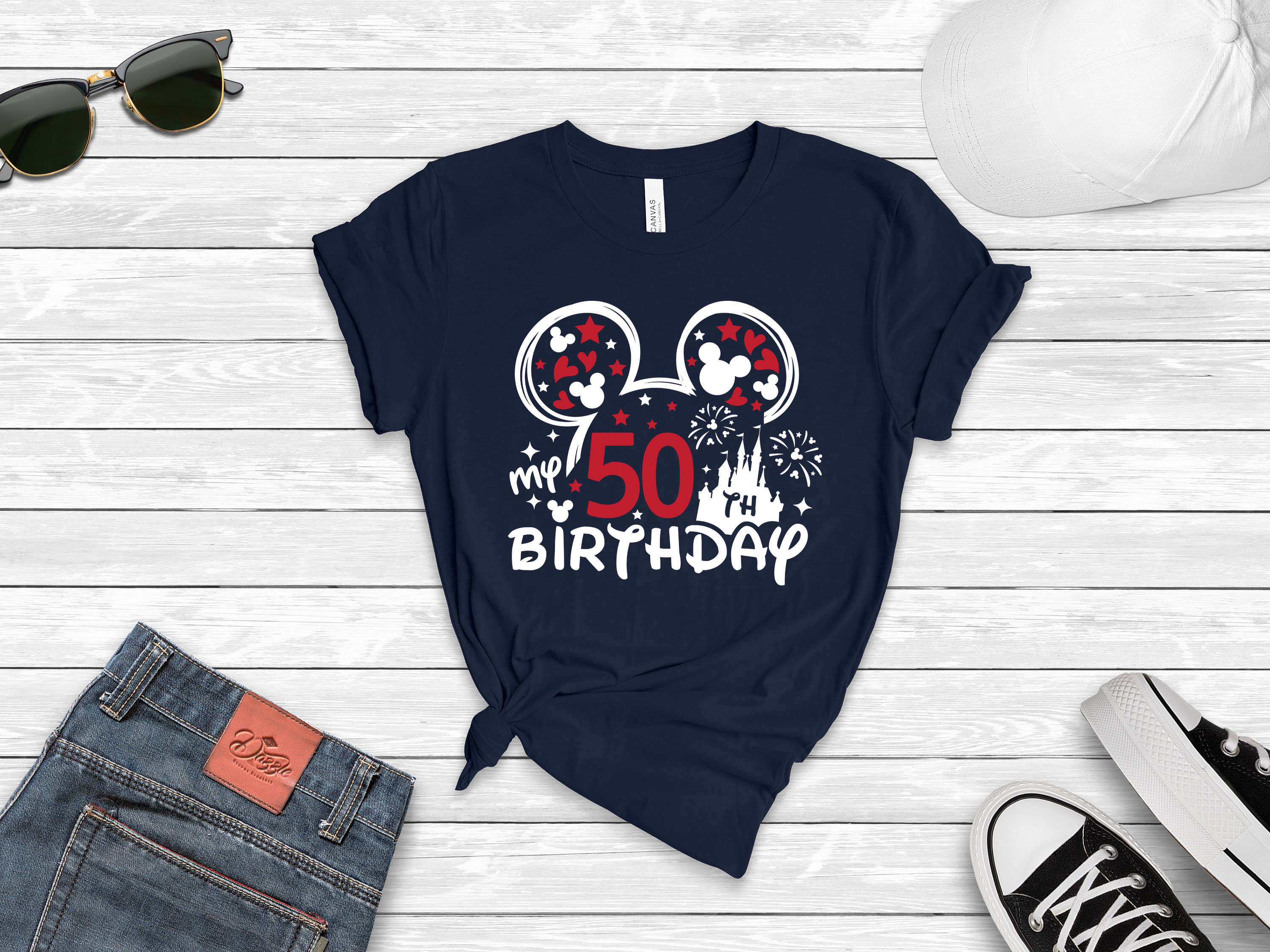 Discover 50th Birthday Shirt, Disney Birthday Tee, Mickey 50 Years Old Shirt, Gift For 50th Birthday