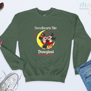 Sweetheart Nite Disneyland Sweatshirt, Mickey Minnie Couple Hoodie, Disneyland After Dark, Disneyworld Valentines Day,Couple Shirt Valentine image 6
