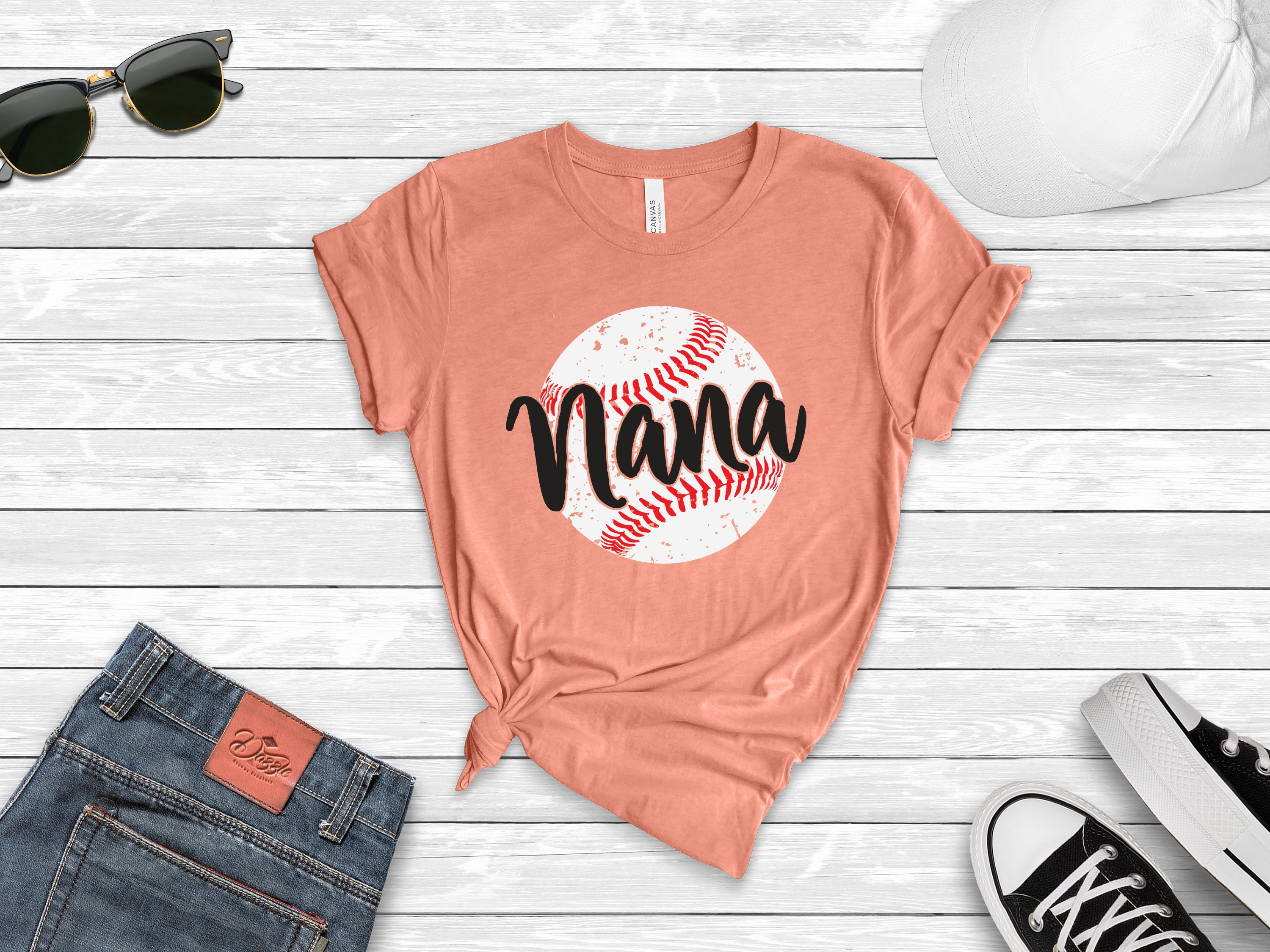 Baseball Nana T-Shirt Baseball Grandma Gift Shirts Baseball Nana T-Shirt Baseball Grandma Gift Shirts