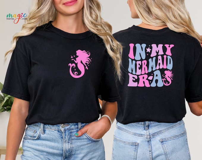 In My Mermaid Era Shirt, Funny Mermaid Girl Shirt, Mermaid Birthday Girl Gift, Kids Birthday Shirt, Birthday Toddler Tee, Girls Birthday Tee