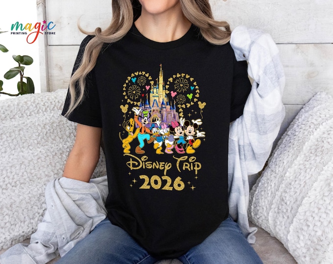 Disney Trip 2026 Shirt, Disneyland Family Trip Shirt, Vacation Shirt, Disney Castle Tee, Disneyworld Shirt