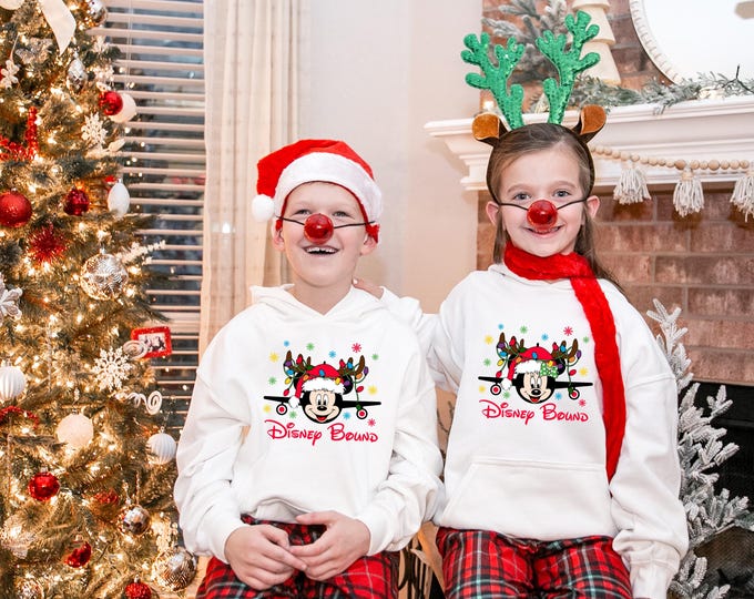 Disney Bound Christmas Sweatshirt, Disneyworld Family Trip, Mickey and Minnie Sweater, Disney Kids Gifts