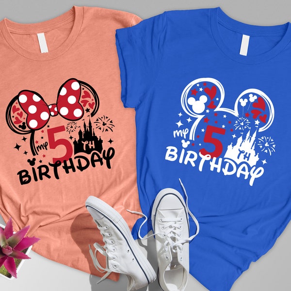 Disneyland 5th Birthday Tshirt Etsy