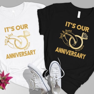 It&#39;s Our Anniversary Couple Shirt,Couple Anniversary Shirt,Couple Anniversary Vibes,Wedding Gift For Couple,Engagement Shirt,Valentine Shirt